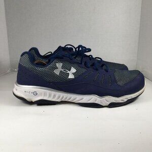 Under Armour Sneakers Men Size 12E Navy Micro G Running Shoes Low Top